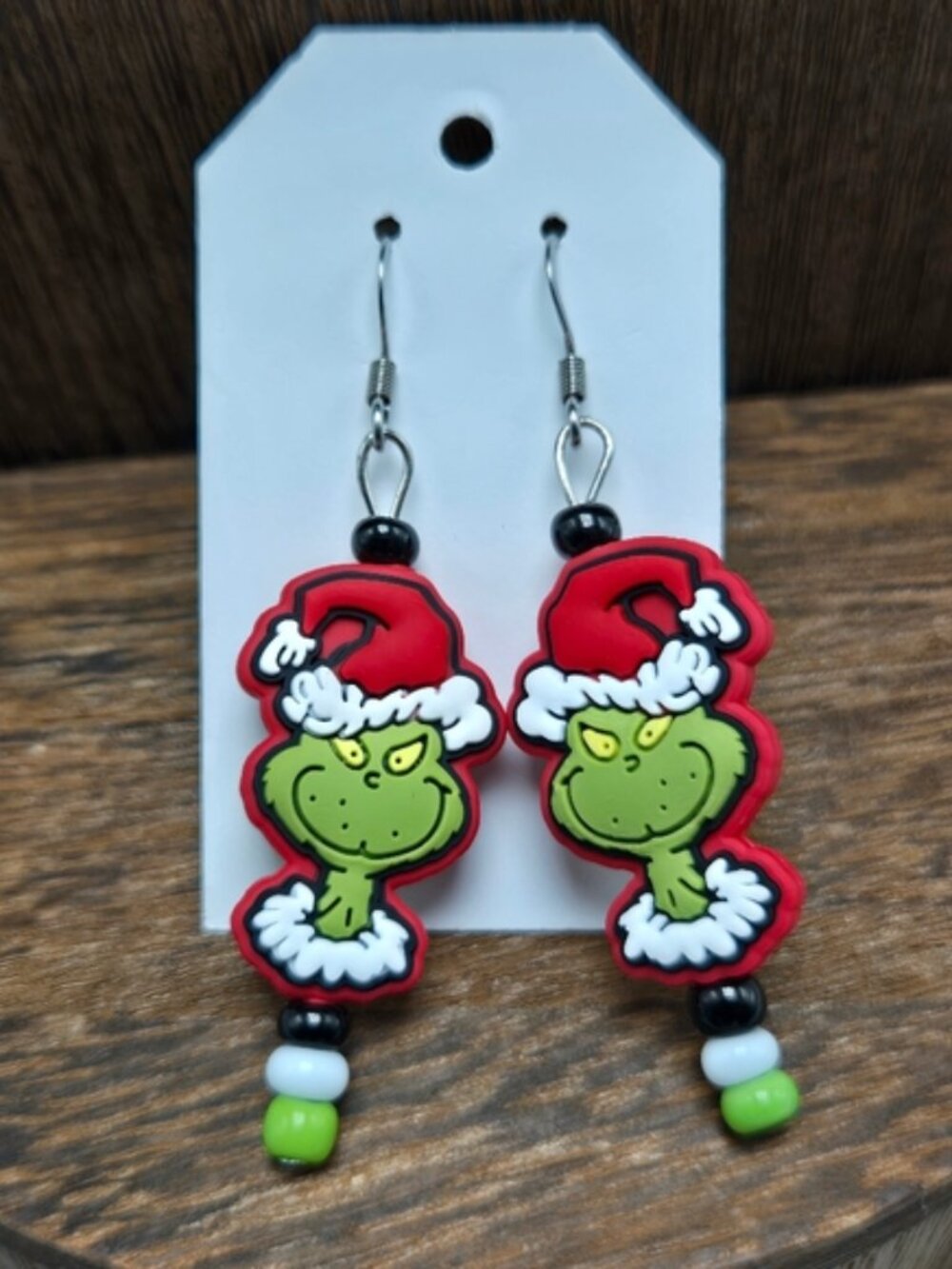 NWT Grinch Earrings Pierced Christmas Holiday Dangle Drop Light Weight Fashion